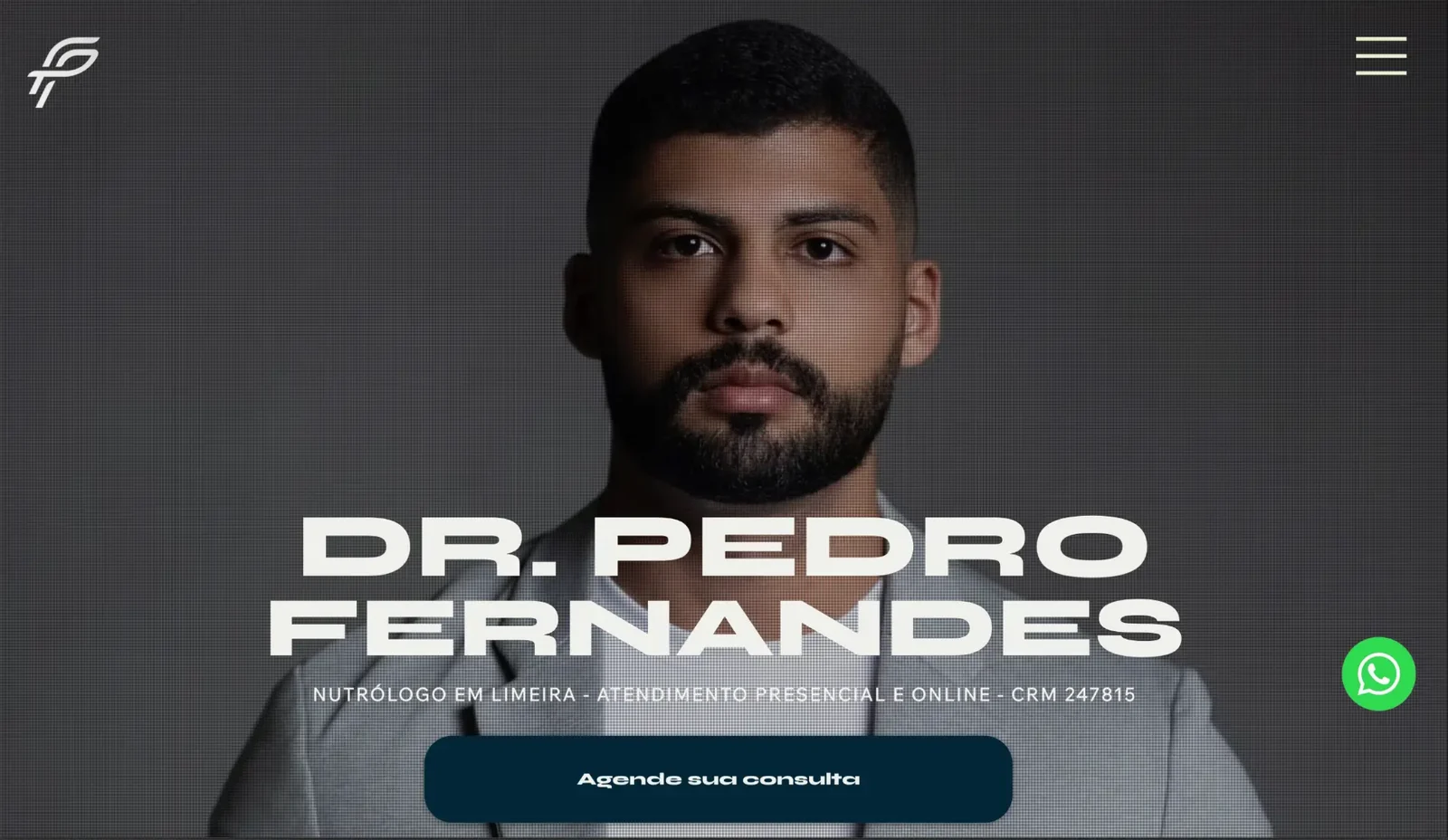 Hero de site médico desenvolvido pela Mercuri — projeto 10 de 11